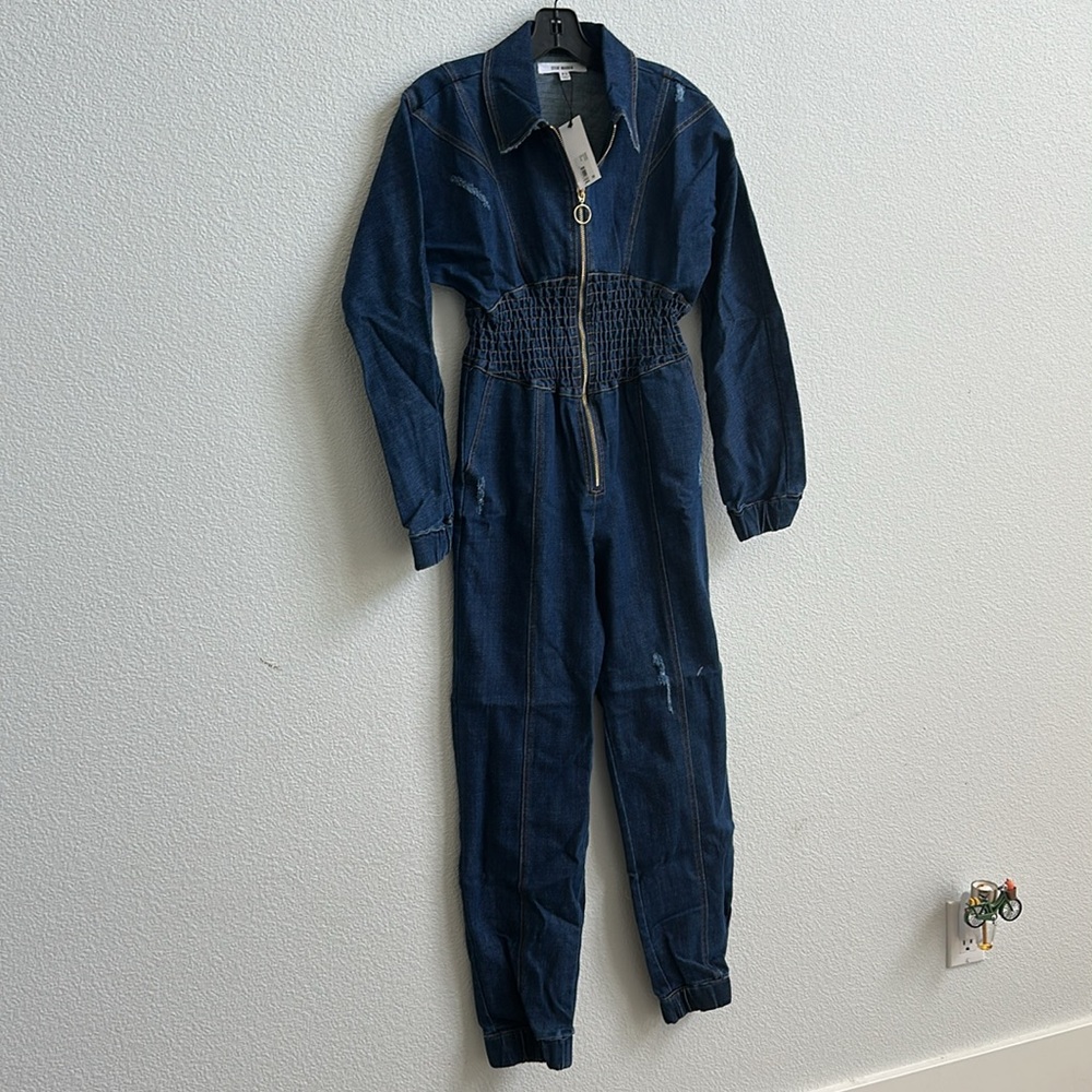 Steve Madden Denim Jumper Long Sleeved NWT - Picture 1 of 8
